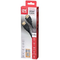 One for All 1,5m Premium High Speed HDMI Kabel zertifiziert