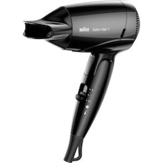 Braun Haircare Hairdryer Satin Hair 1 HD130 Travel black Schwarz (BRHD130E)
