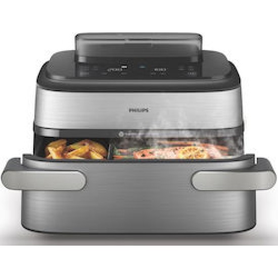 Philips Airfryer NA565 02 Megabasket 9,5L 2750W silver black (NA565/02)