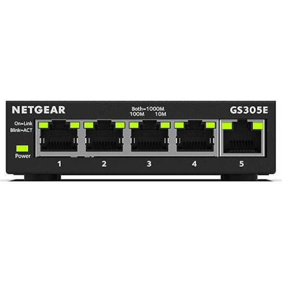 NETGEAR Switch Plus GS305E - 5 Ports - 9x GE (10/100/1000)