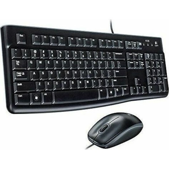 Logitech Keyboard and Mouse Desktop MK120 - US Layout - Black