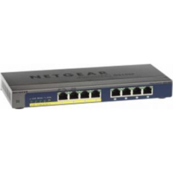 NETGEAR GS108PP - switch - 8 ports - rack-mountable