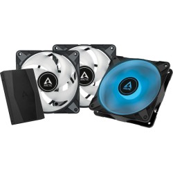 Case ACC Arctic P12 Fan 12cm PWM PST RGB Black 3pc