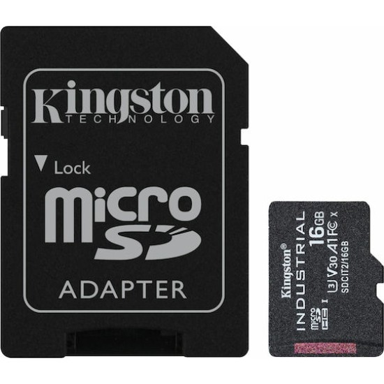 Kingston Flash-Card incl. SD-Adapter Industrial - microSDHC UHS-I - 16 GB