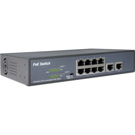 DIGITUS Switch DN-95323-1 - 8 Ports - 8x GE (10/100/1000) - 8x PoE+