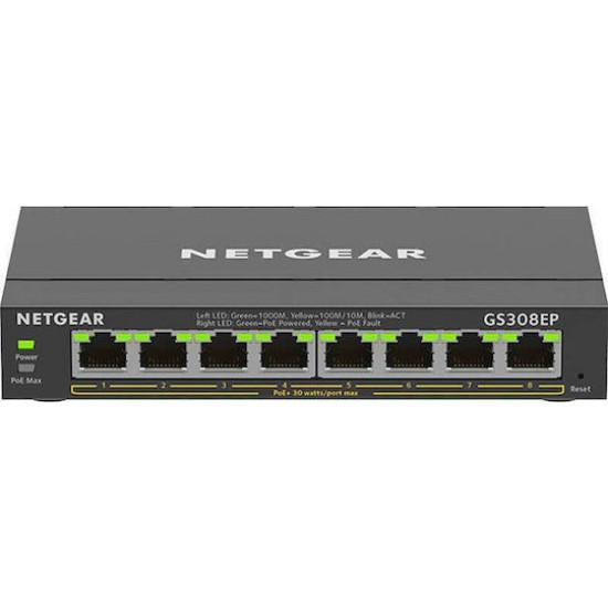 NETGEAR Plus GS308EP - switch - 8 ports - smart