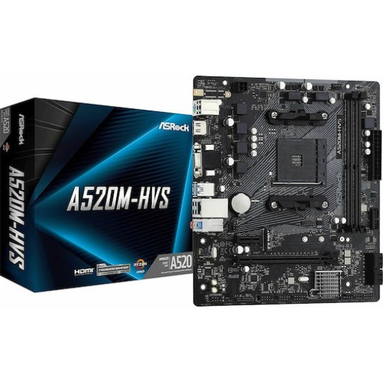 ASRock A520M-HVS - motherboard - micro ATX - Socket AM4 - AMD A520