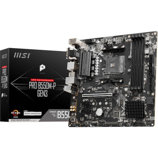 MSI Mainboard PRO B550M-P - Micro ATX - Socket AM4 - AMD B550