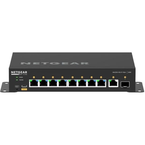 NETGEAR Switch AV Line M4250-9G1F-PoE+ - 10 Ports - 9x GE (10/100/1000) - 1x SFP - 8x PoE+