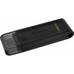 Kingston USB flash drive DataTraveler 70 - USB 3.2 Gen 1 - 128 GB - black
