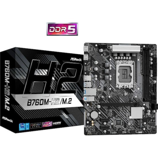 ASRock B760M-H/M.2 - motherboard - micro ATX - LGA1700 Socket - B760