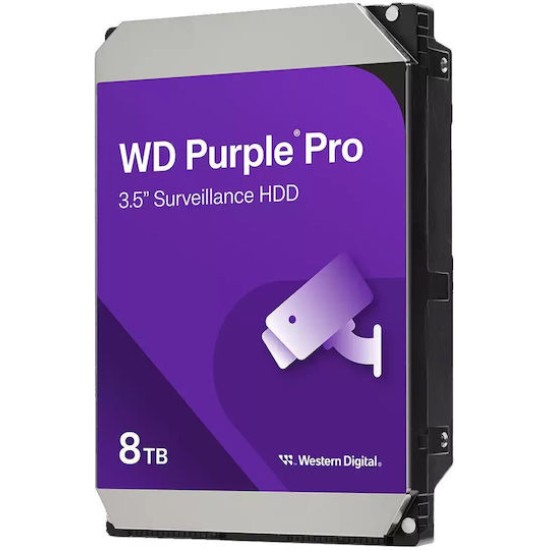 WD Purple Pro WD8002PURP - hard drive - 8 TB - surveillance, smart video - SATA 6Gb/s