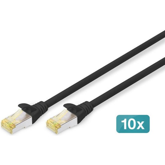 DIGITUS patch cable - 25 cm - black