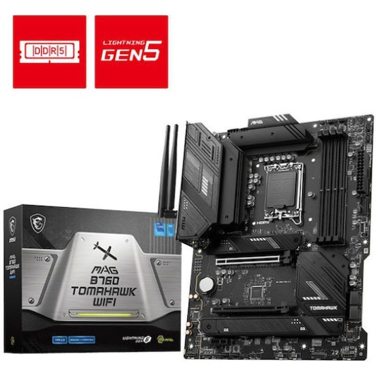 MSI Mainboard MAG B760 TOMAHAWK WIFI - ATX - Socket LGA1700 - Intel B760