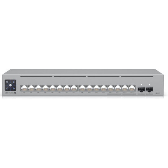 Ubiquiti Switch UniFi Pro Max 16 PoE - 16 Ports - 12x GE (10/100/1000) - 4x GE (100/1000/2500) - 12x PoE+ - 4x PoE++ - 2x SFP+