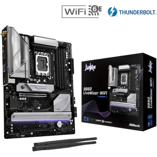 ASRock B860 LIVEMIXER WIFI - motherboard - ATX - LGA1851 Socket - B860