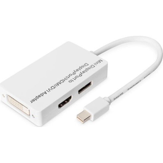 DIGITUS Video adapter cable DB-340509-002-W - Mini DisplayPort / DisplayPort, HDMI, DVI - 20 cm