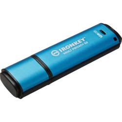 Kingston USB-Stick IronKey Vault - USB 3.2 Gen 1 (3.1 Gen 1) - 128 GB - Blue