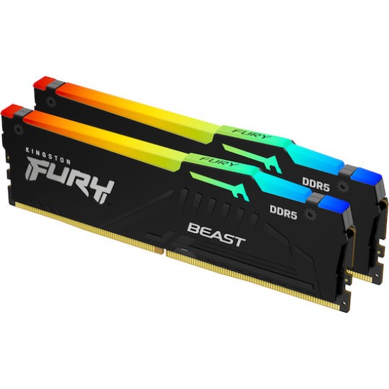 Kingston RAM FURY Beast RGB - 16 GB (2 x 8 GB Kit) - DDR5 5600 DIMM CL40