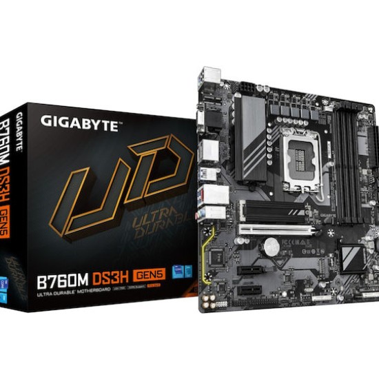 Gigabyte B760M DS3H GEN5 - motherboard - micro ATX - LGA1700 Socket - B760