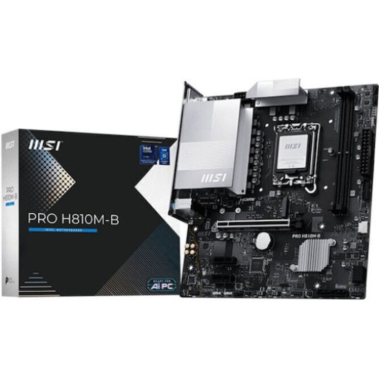 MSI Mainboard PRO H810M-B - Micro ATX - Socket LGA1851 - Intel H810