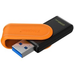 Kingston USB flash drive DataTraveler Exodia S - USB 3.2 Gen 1 - 256 GB - black/orange