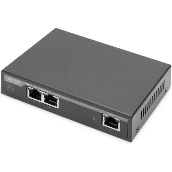 DIGITUS Switch DN-95127-1 - 2 Ports - 2x GE (10/100/1000) - 2x PoE+