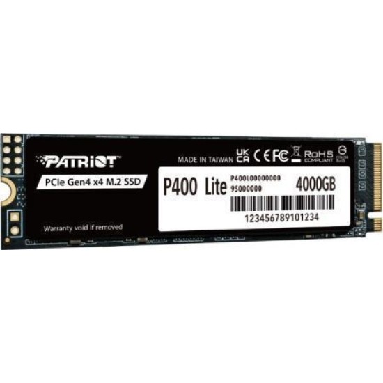 Patriot Hard Drive P400 LITE - 4TB - PCIe Gen4x4 - Black