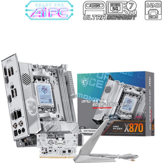 MSI MPG X870I EDGE TI EVO WIFI - motherboard - mini ITX - Socket AM5 - AMD X870