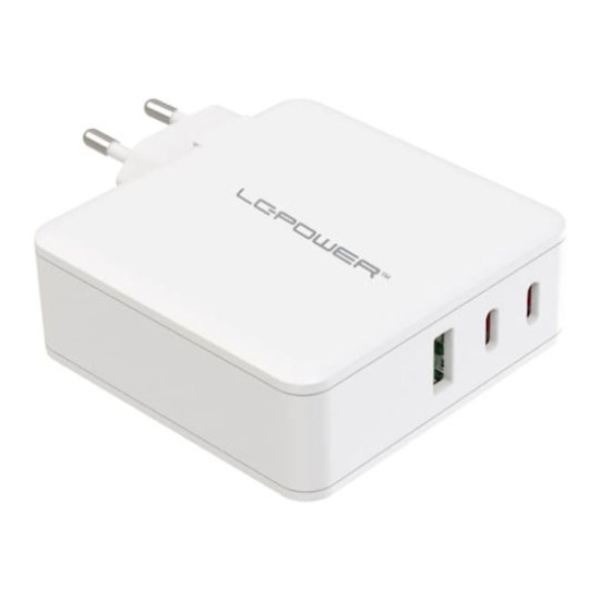 LC Power LC-GAN-100 power adapter - GaN - USB, 2 x USB-C - 100 Watt