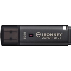 Kingston USB flash drive IronKey Locker Plus 50 G2 - USB 3.2 Gen 1 - 32 GB - black