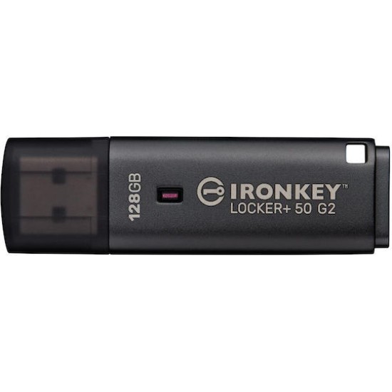Kingston USB flash drive IronKey Locker Plus 50 G2 - USB 3.2 Gen 1 - 128 GB - black
