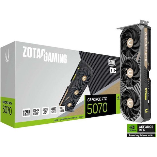 ZOTAC graphics card GeForce RTX 5070 SOLID OC - 12 GB GDDR7 OC