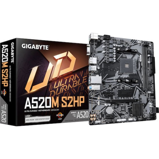 GIGABYTE Mainboard A520M S2HP - Micro ATX - Socket AM4 - AMD A520