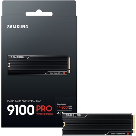 4 TB SSD Samsung 9100 Pro M.2 PCIe 5.0 Heatsink